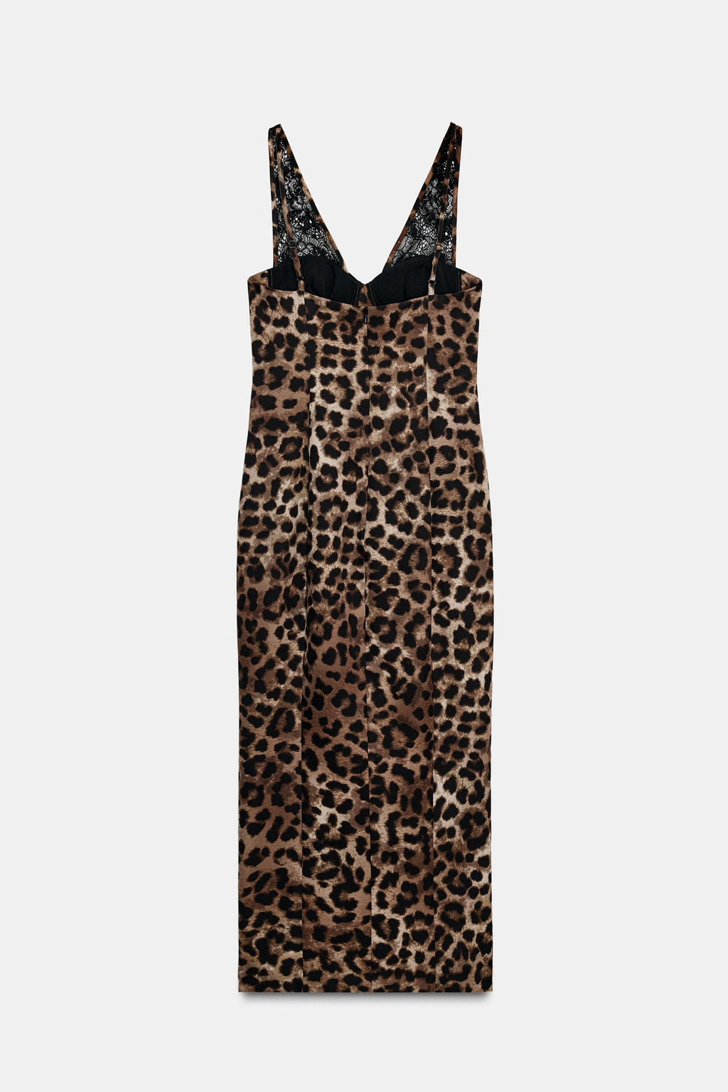 ANIMAL PRINT LACE MIDI DRESS - Zara фото 9