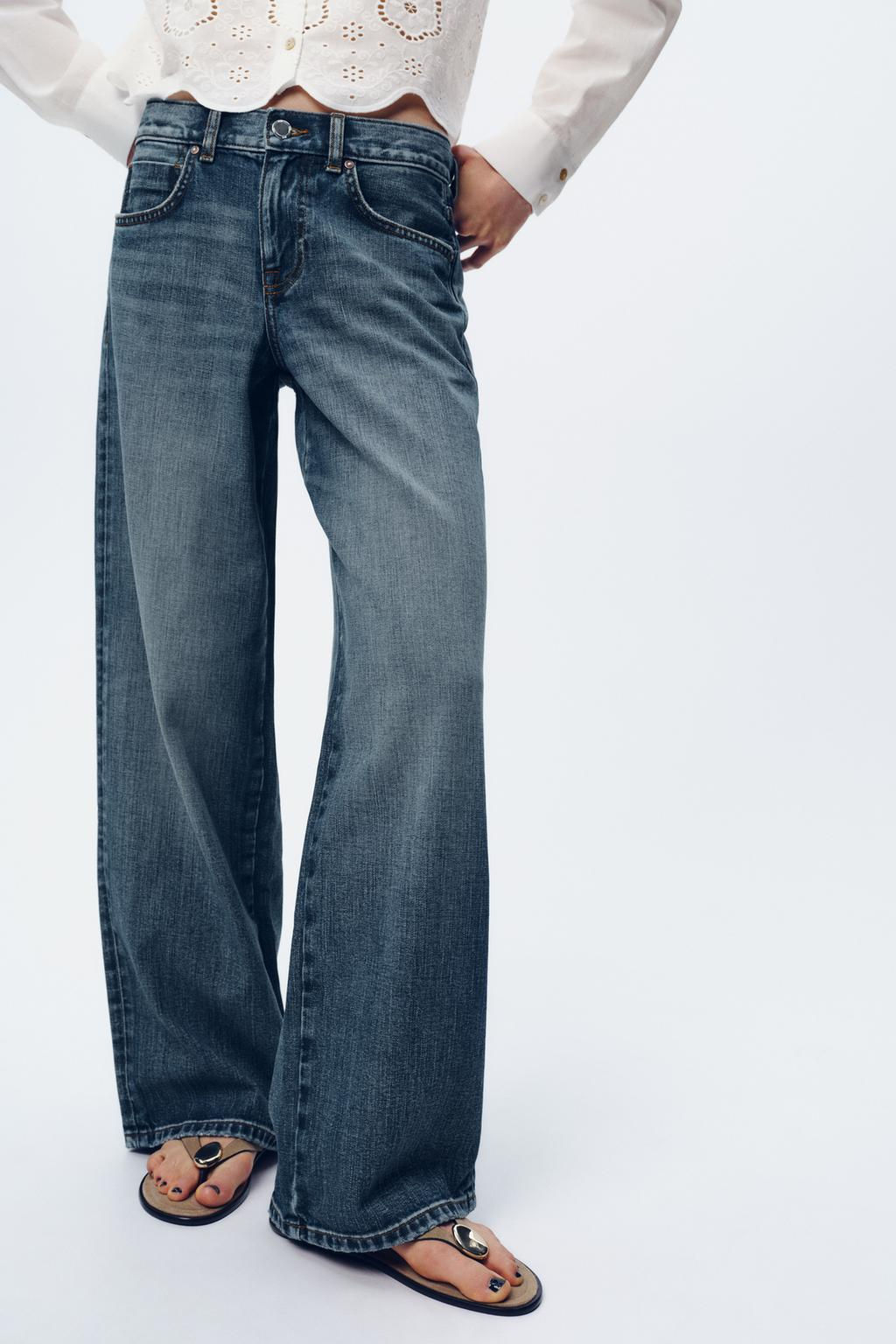 Z1975 STRAIGHT MID-WAIST FULL LENGTH JEANS - Zara фото 2
