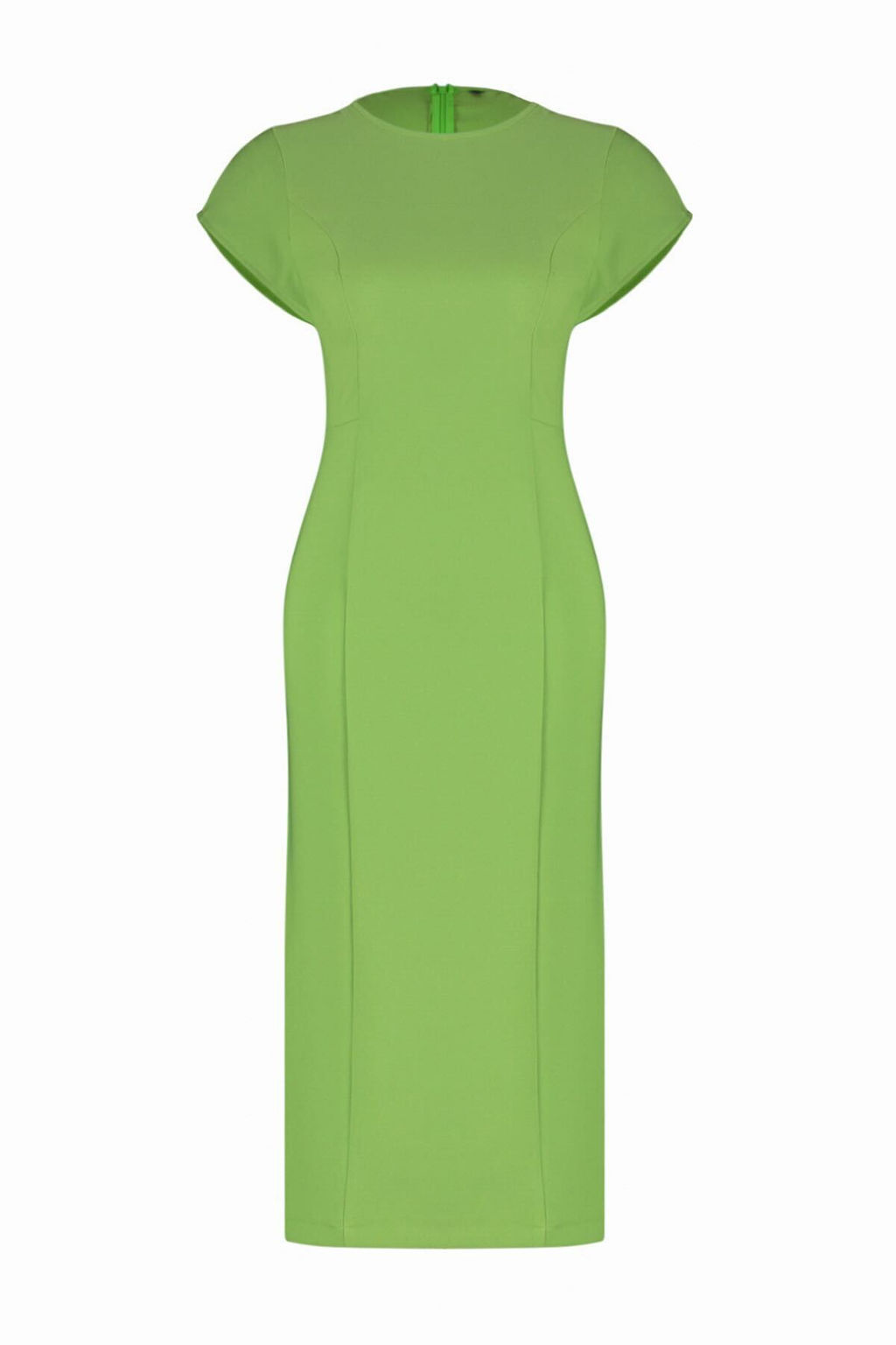 Yesil Vucudu Saran Dusuk Kol Bisiklet Yaka Midi Kalem Etek Dokuma Elbise TWOSS24EL00608 - Trendyolmilla фото 7
