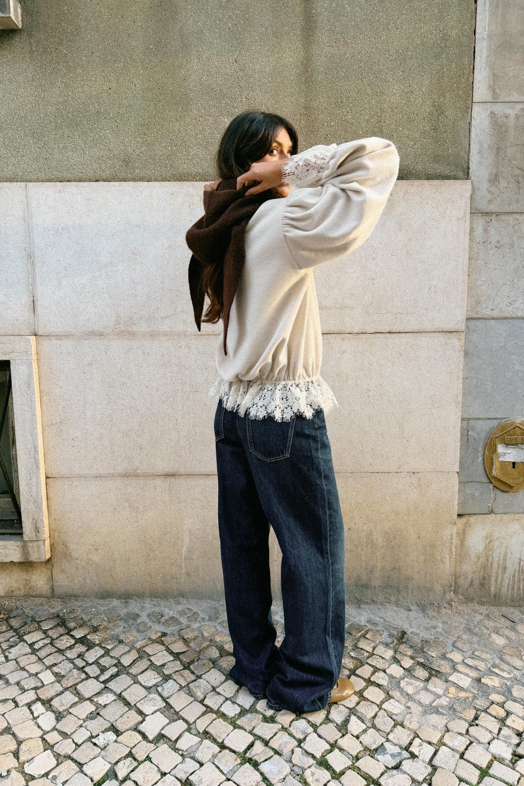 ROMANTIC LACE SWEATSHIRT - Zara фото 3