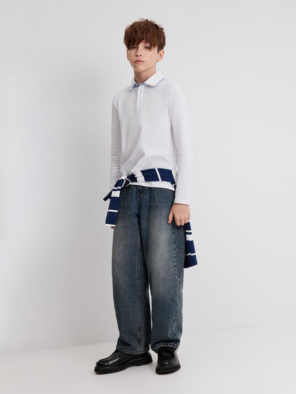 ACOOLA / Сорочка-поло верхняя для мальчиков Bombadil белый  фото 2