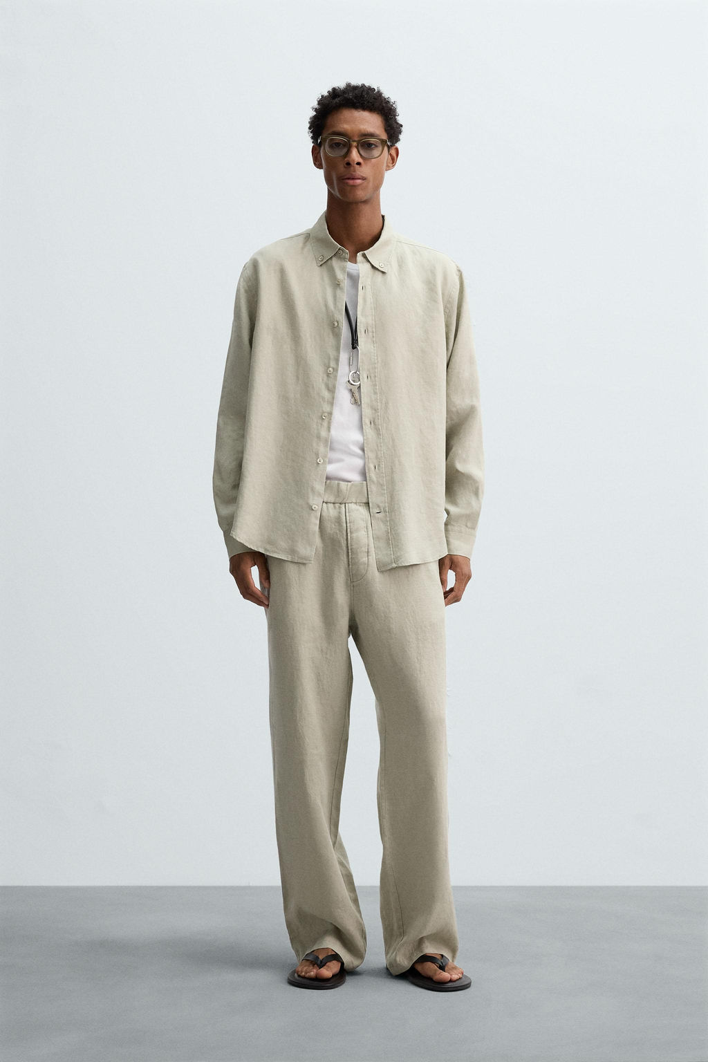 100% LINEN SHIRT - Zara фото 25