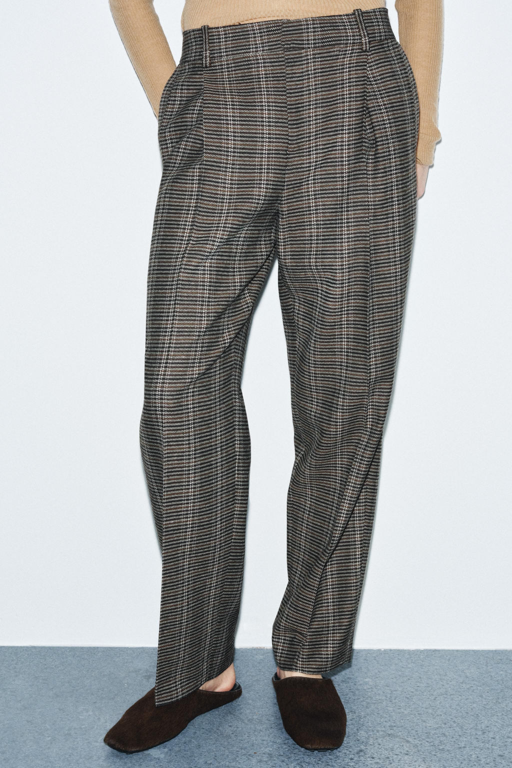 ZW COLLECTION CHECK TROUSERS - Zara фото 2