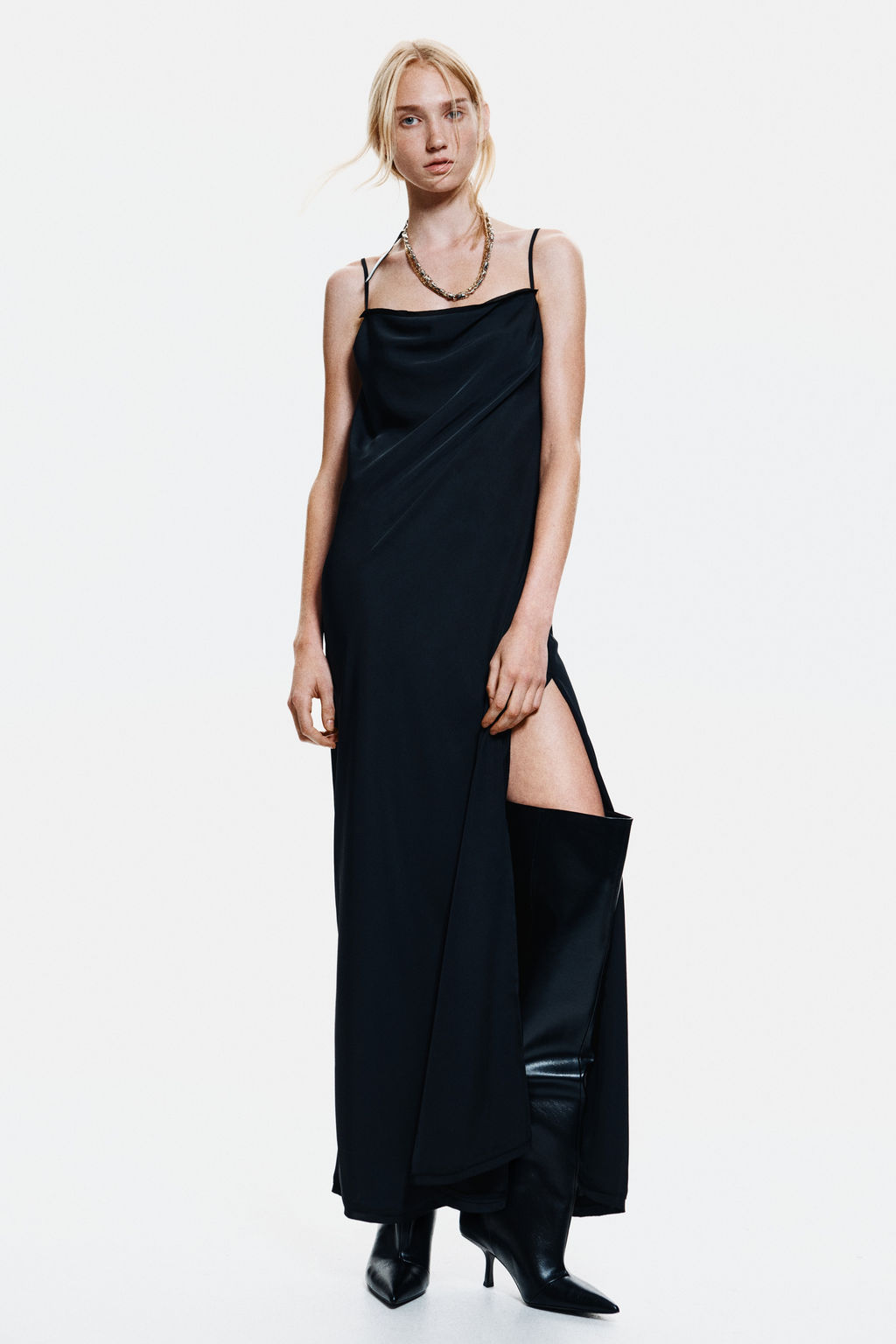 Vestido de tirantes con cintur?n decorativo - H&m фото 3