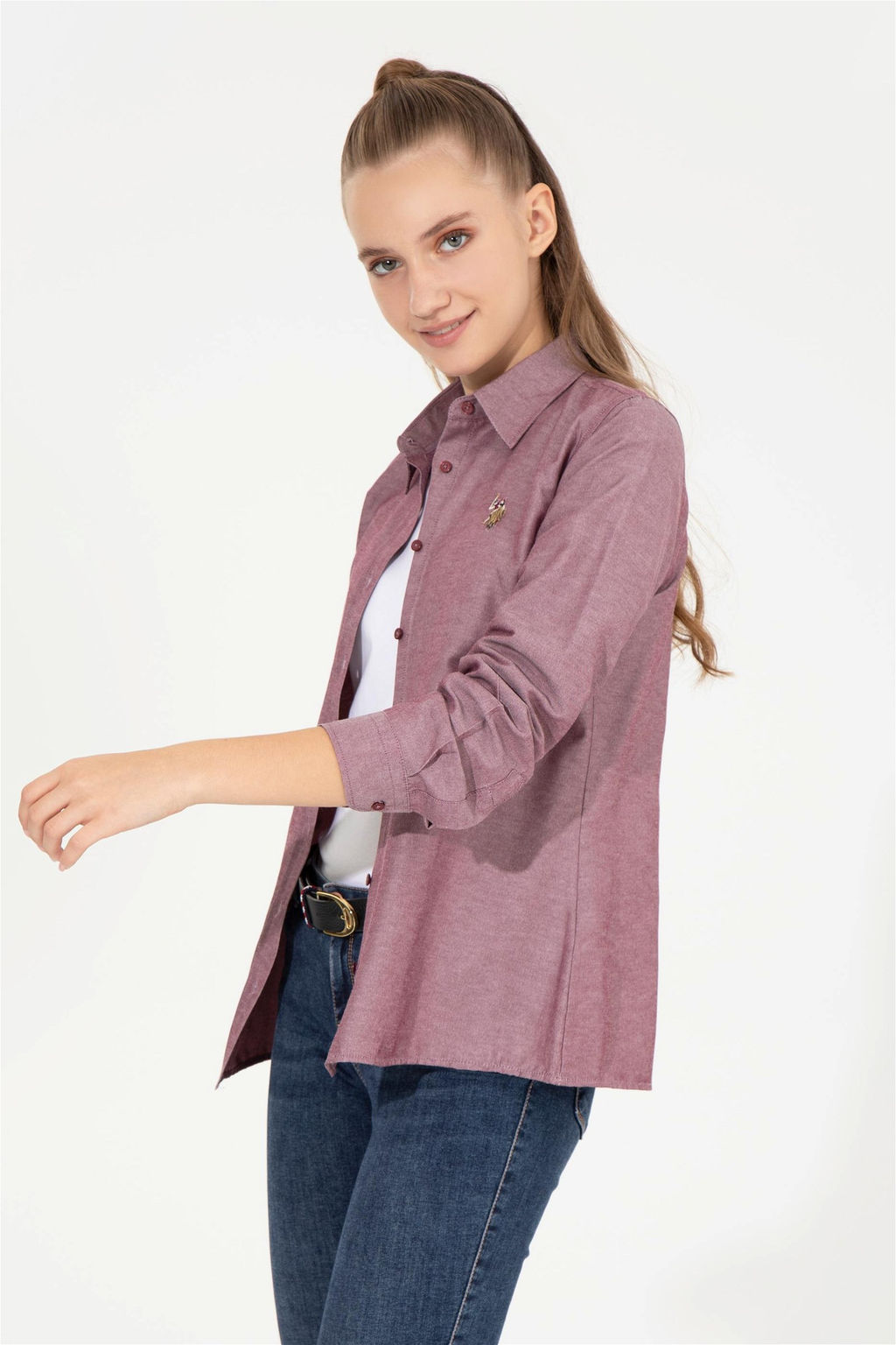 Женская рубашка Cherry с длинным рукавом Basic - U.s. polo assn фото 8