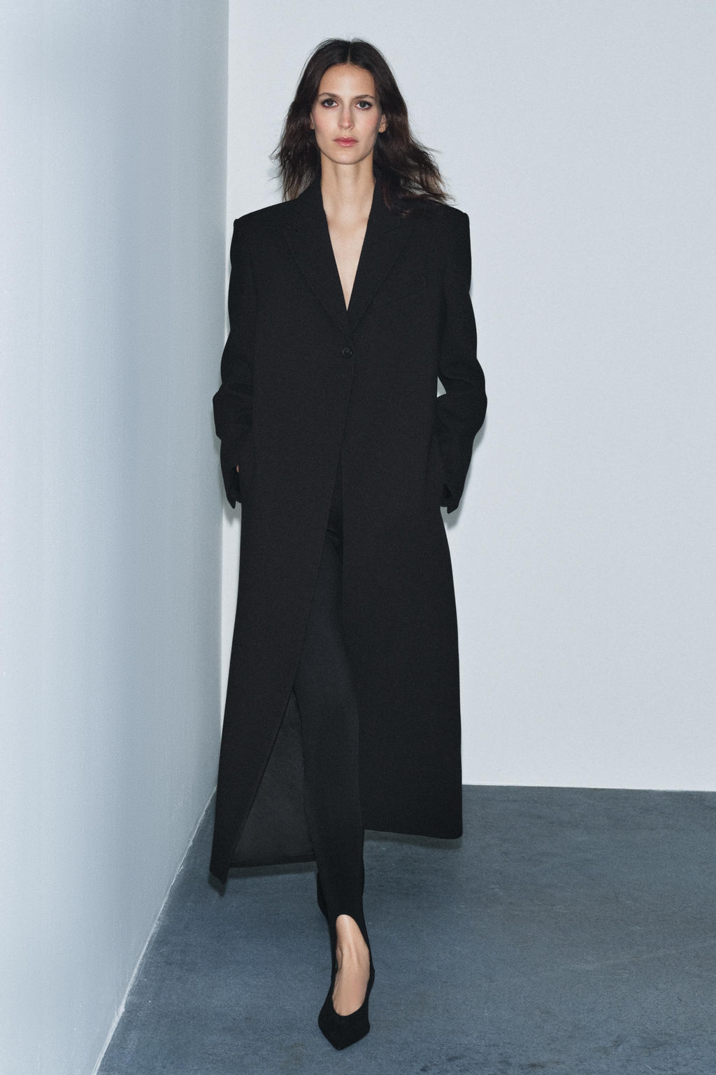 ZW COLLECTION FITTED BUTTON COAT - Zara фото 14