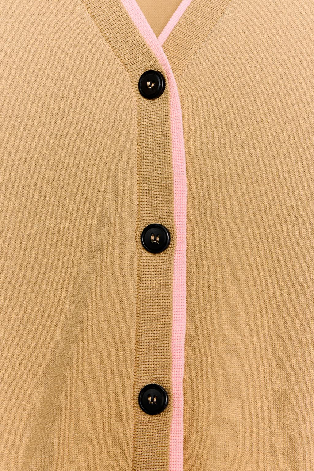 DOUBLE LAYER TRIM KNIT CARDIGAN - Zara фото 6