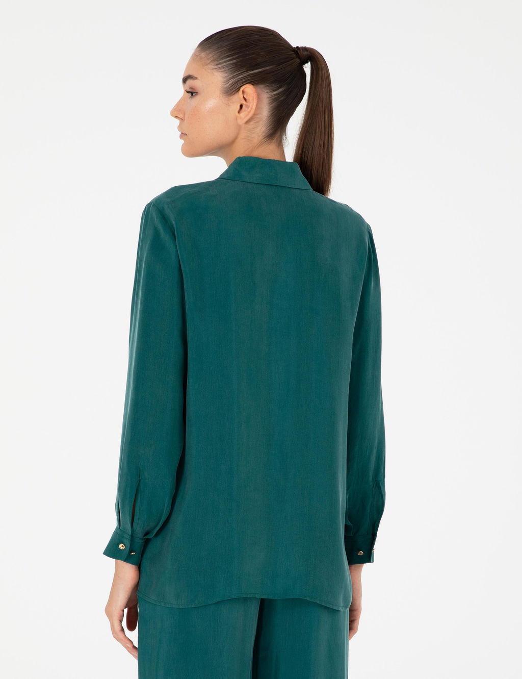 Koyu Ye_il Comfort Fit Uzun Kollu G_mlek - Pierre cardin фото 5