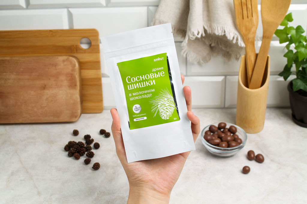 Драже Сосновые шишки в шоколаде 100 г Алфит 6935  фото 18