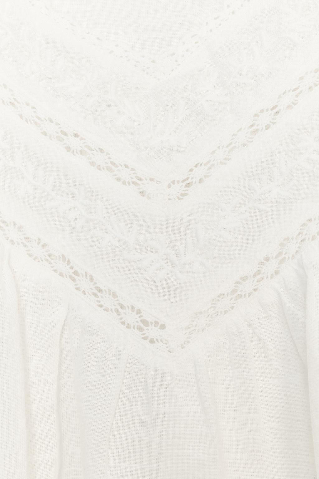EMBROIDERED COTTON TOP - Zara фото 11