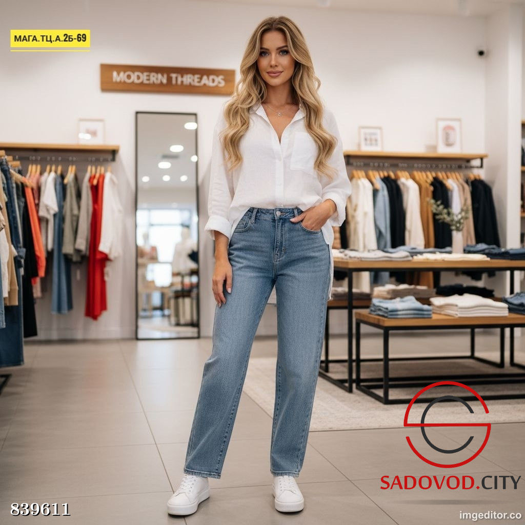 Джинсы с высокой посадкой - Bruno фото 3