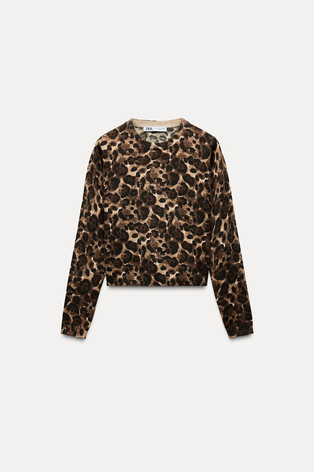 ANIMAL PRINT KNIT SWEATER - Zara фото 5