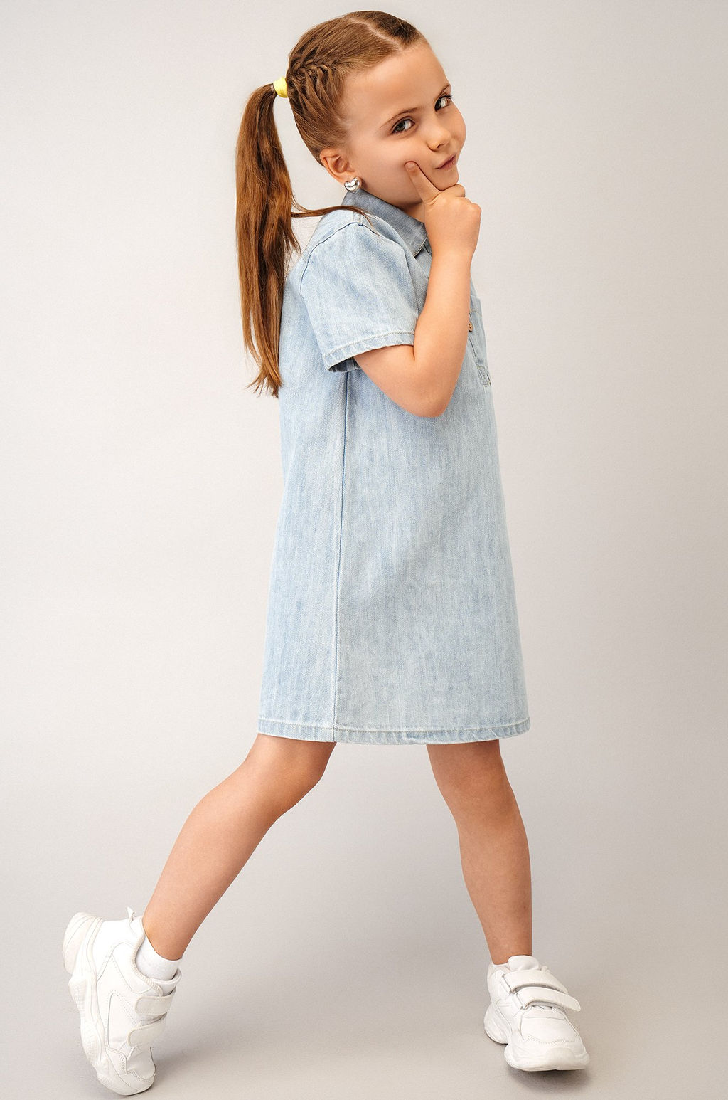 Джинсовое платье с коротким рукавом для девочки Happyfox - Happy fox фото 15