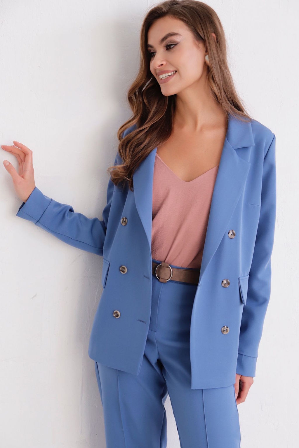 11778 Брюки со стрелками голубые - Martichelli фото 5