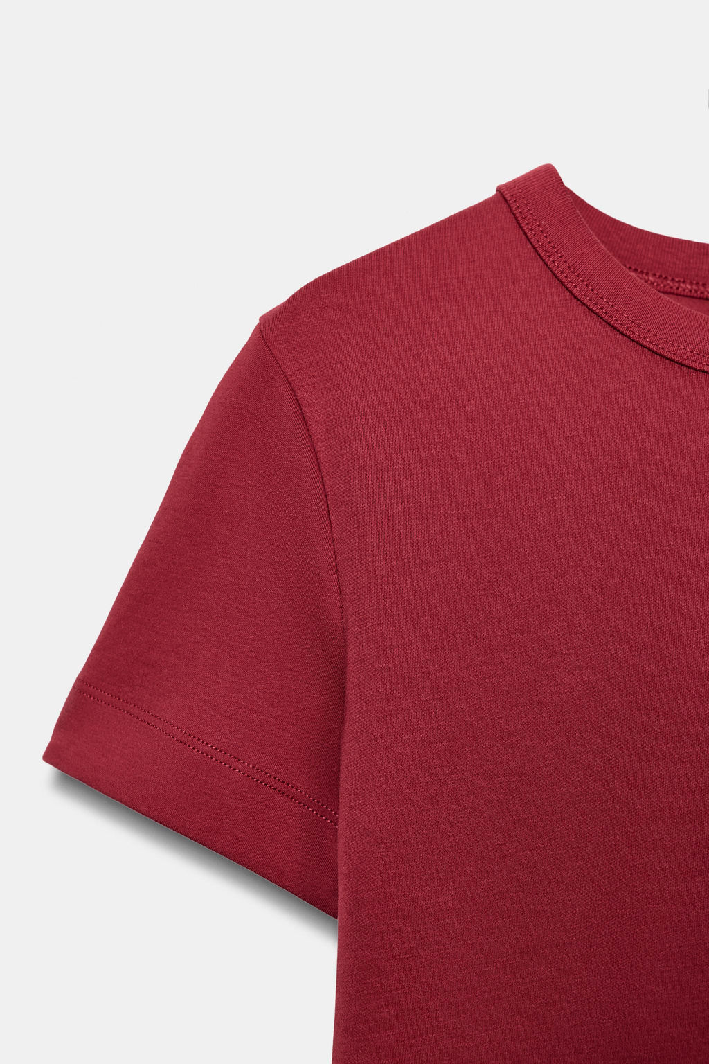 CAMISETA INTERLOCK MANGA CORTA / Granate - Zara фото 7