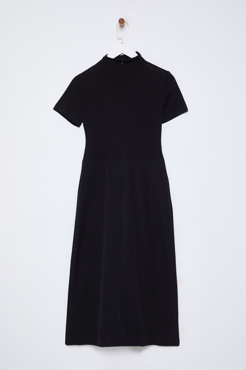 TRENDYOLMILLA Siyah Vucuda Oturan Orme Kumas Mixli Midi Dokuma Elbise TWOSS25EL00136  фото 9