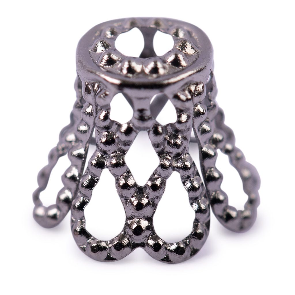 Zlatka Розетка для бус DC-005/5 8 мм 2 мм 5 шт №03 под черный никель