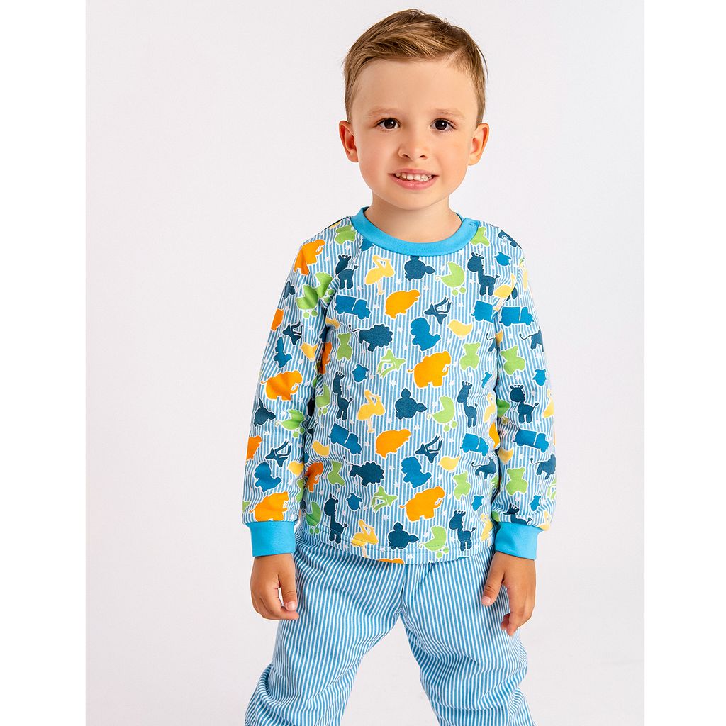 Пижама футер 2х нитка начёс 1087300102 - Юлла фото 7