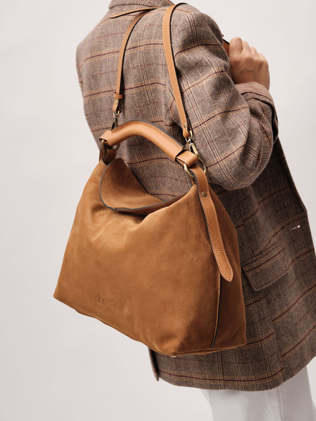 Замшевая сумка Andrea DBR 31374 светло-коричневый  фото 5