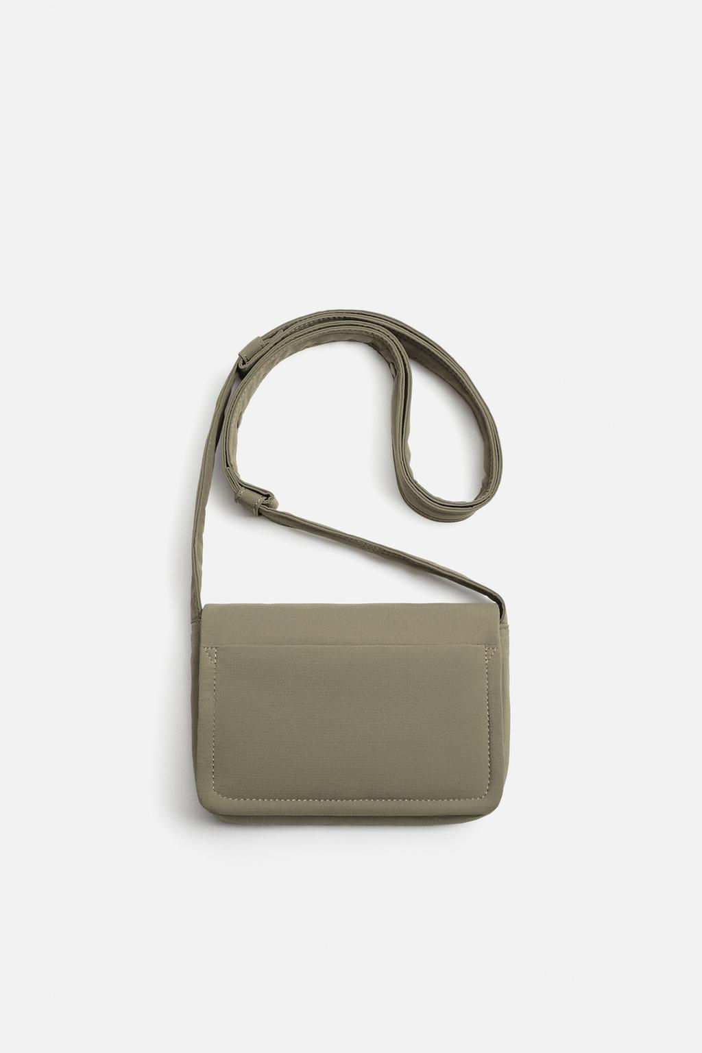 NYLON CROSSBODY BAG WITH FLAP - Zara фото 9