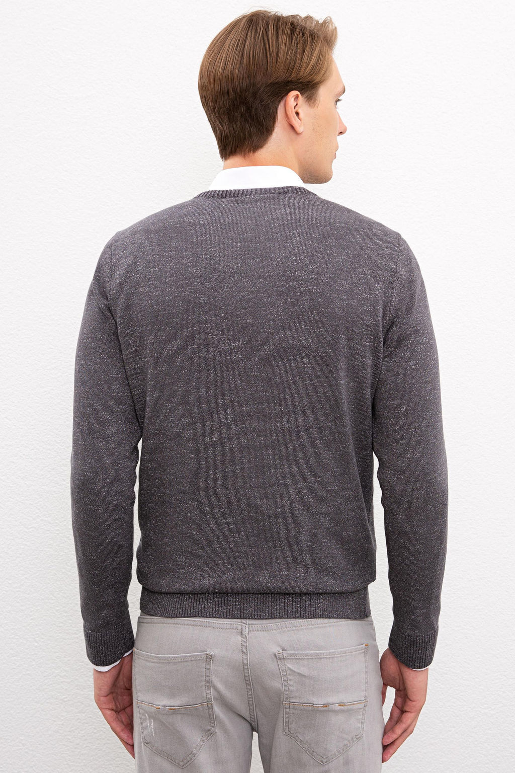 Erkek Antrasit Melanj Kazak