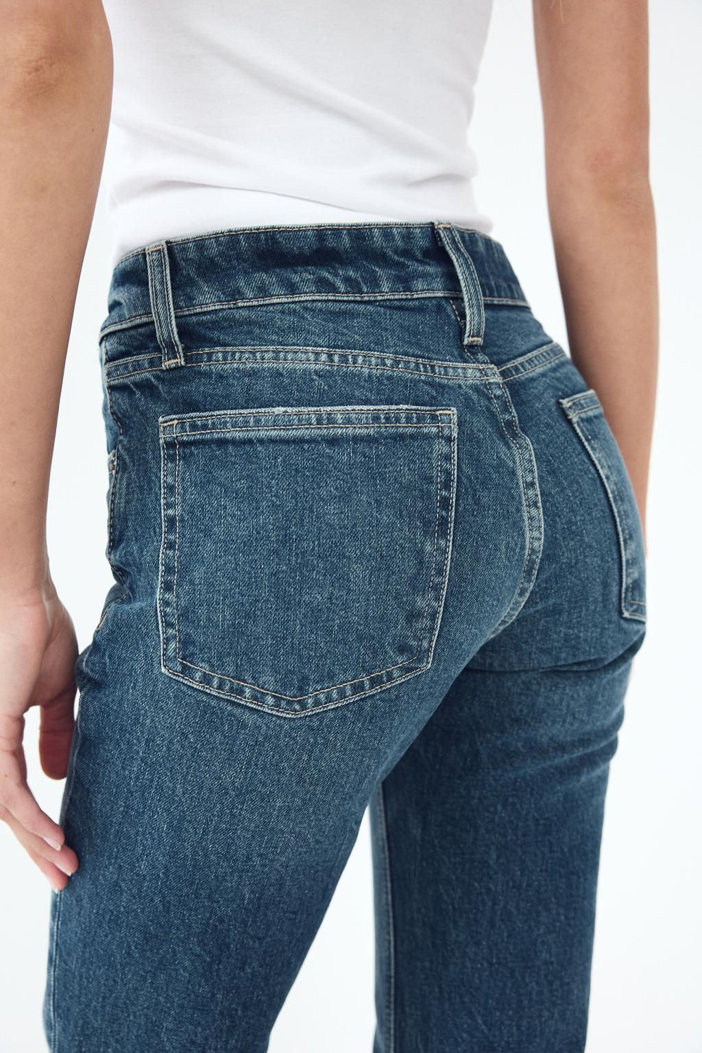 TRF SLIM CROPPED BELL BOTTOM MID-WAIST JEANS - Zara фото 4