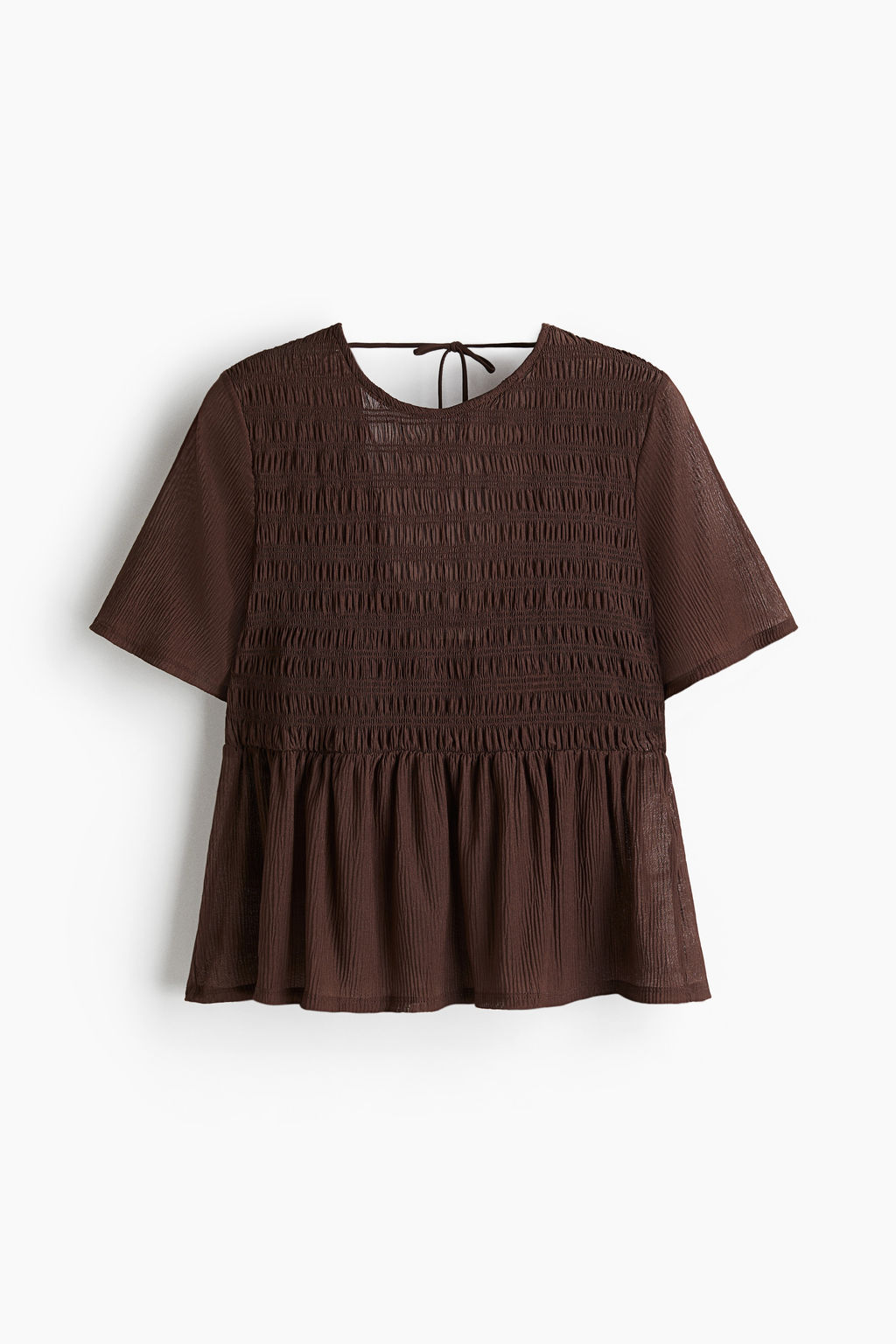 Top nido de abeja con peplum