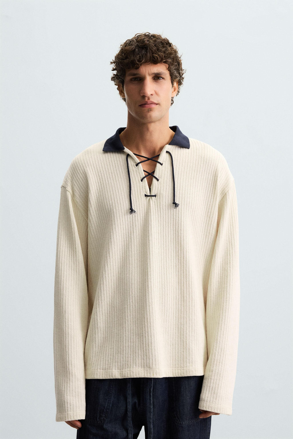 TEXTURED SWEATSHIRT WITH DRAWSTRING - Zara фото 2