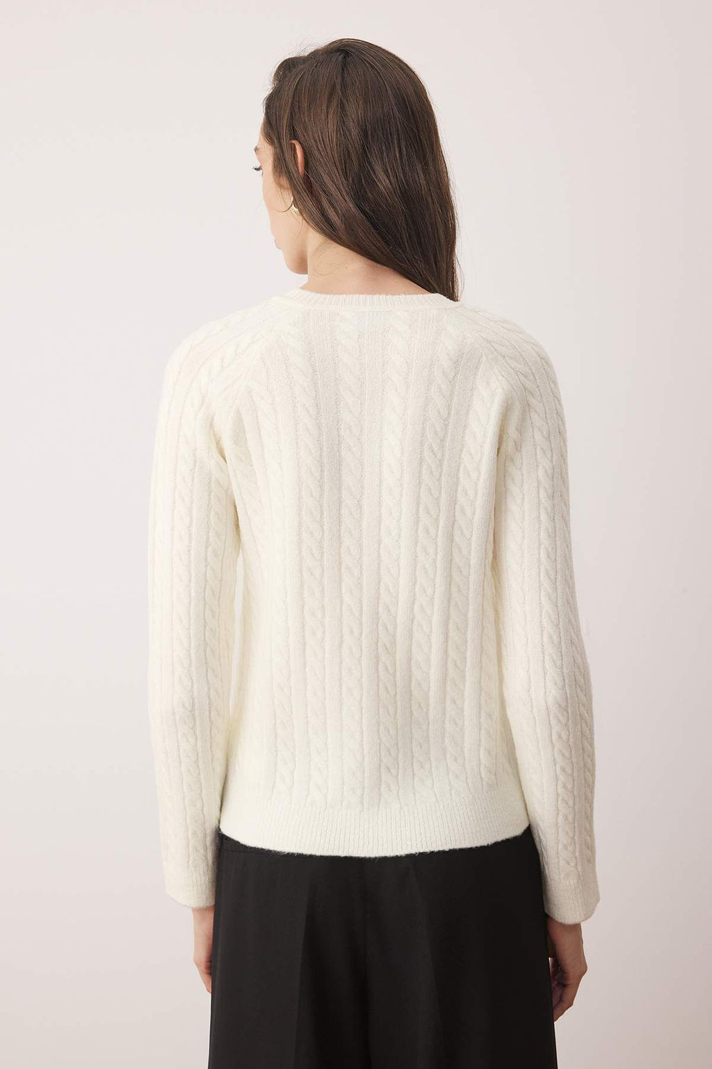 Ekru Yumusak Dokulu Kurdele Dugmeli Triko H?rka TWOAW26HI00167 - Trendyolmilla фото 4