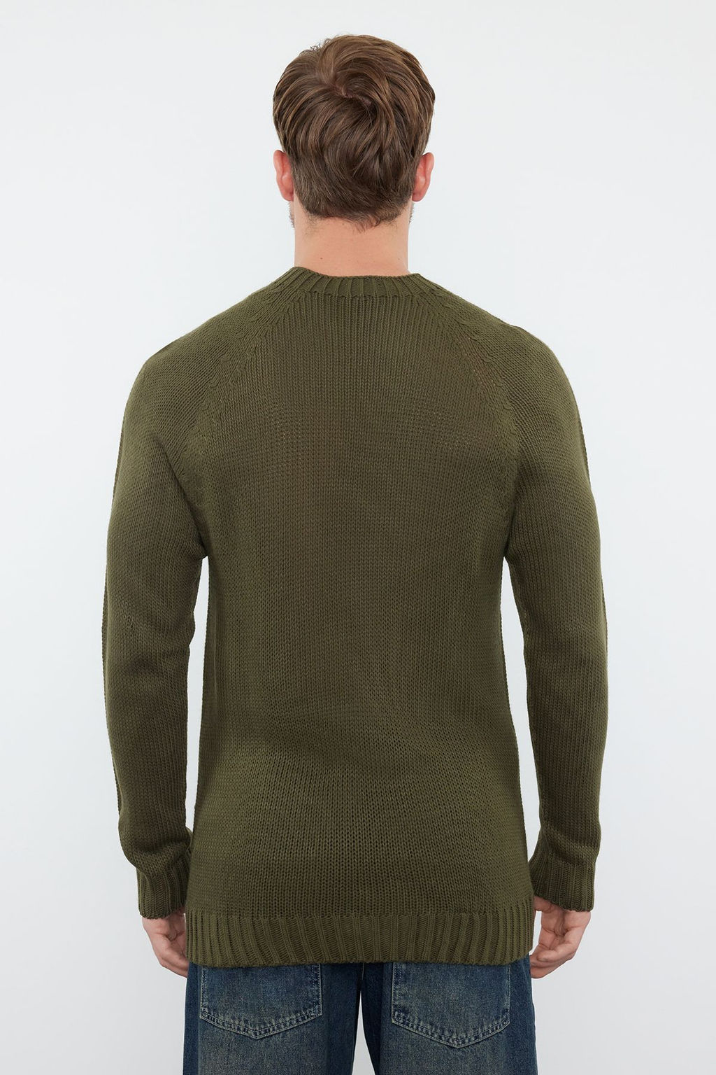 TRENDYOL MAN Kiremit Slim Fit Dar Kesim Bisiklet Yaka Reglan Kol Basic Triko Kazak TMNAW25KZ00000 - Trendyolmilla фото 60
