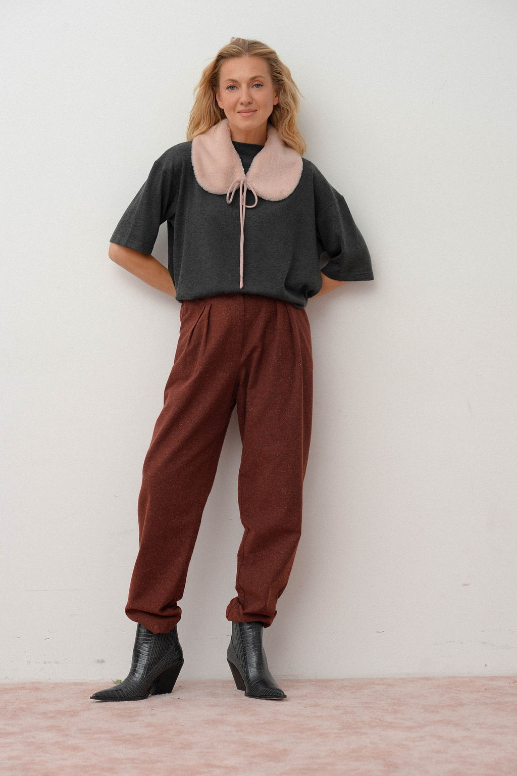 Воротник из итальянского экомеха