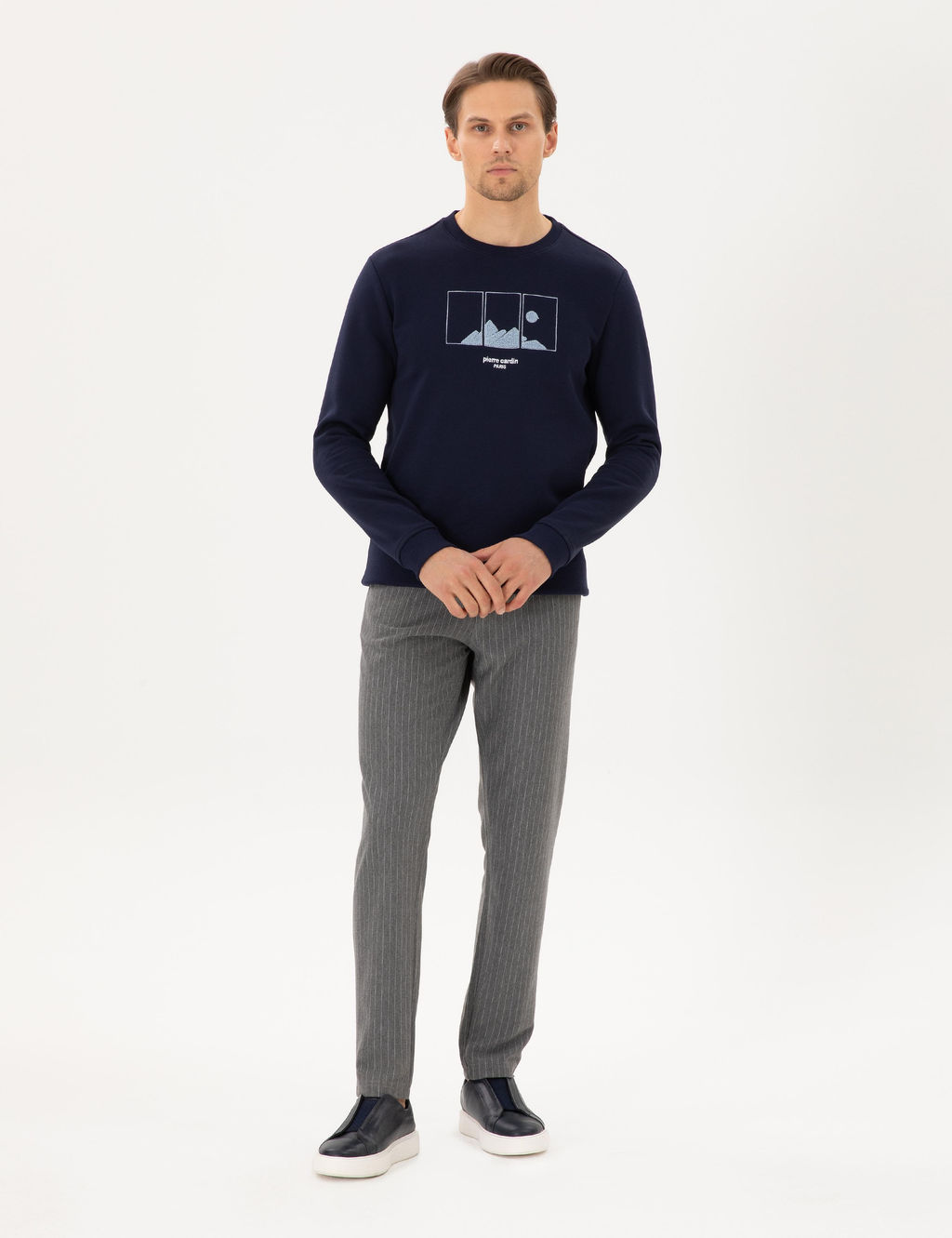 Спортивные брюки Pierre Cardin Slim Fit антрацит меланж
