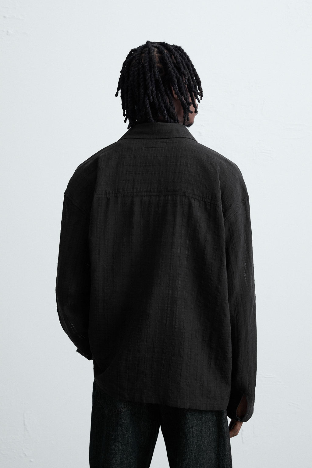 TEXTURED SEMI-SHEER POLO SHIRT - Zara фото 3