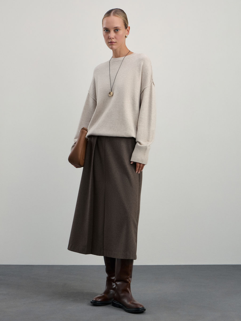 Джемпер из вискозы со швами / Zarina  фото 2