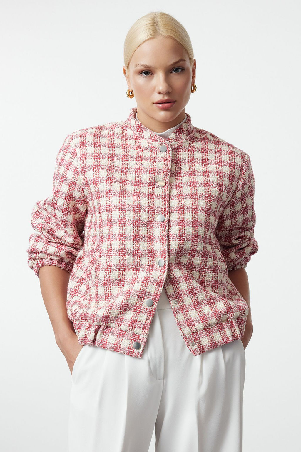 Cok Renkli Regular Tuvit Ince Bomber Ceket Mont - Trendyolmilla фото 2