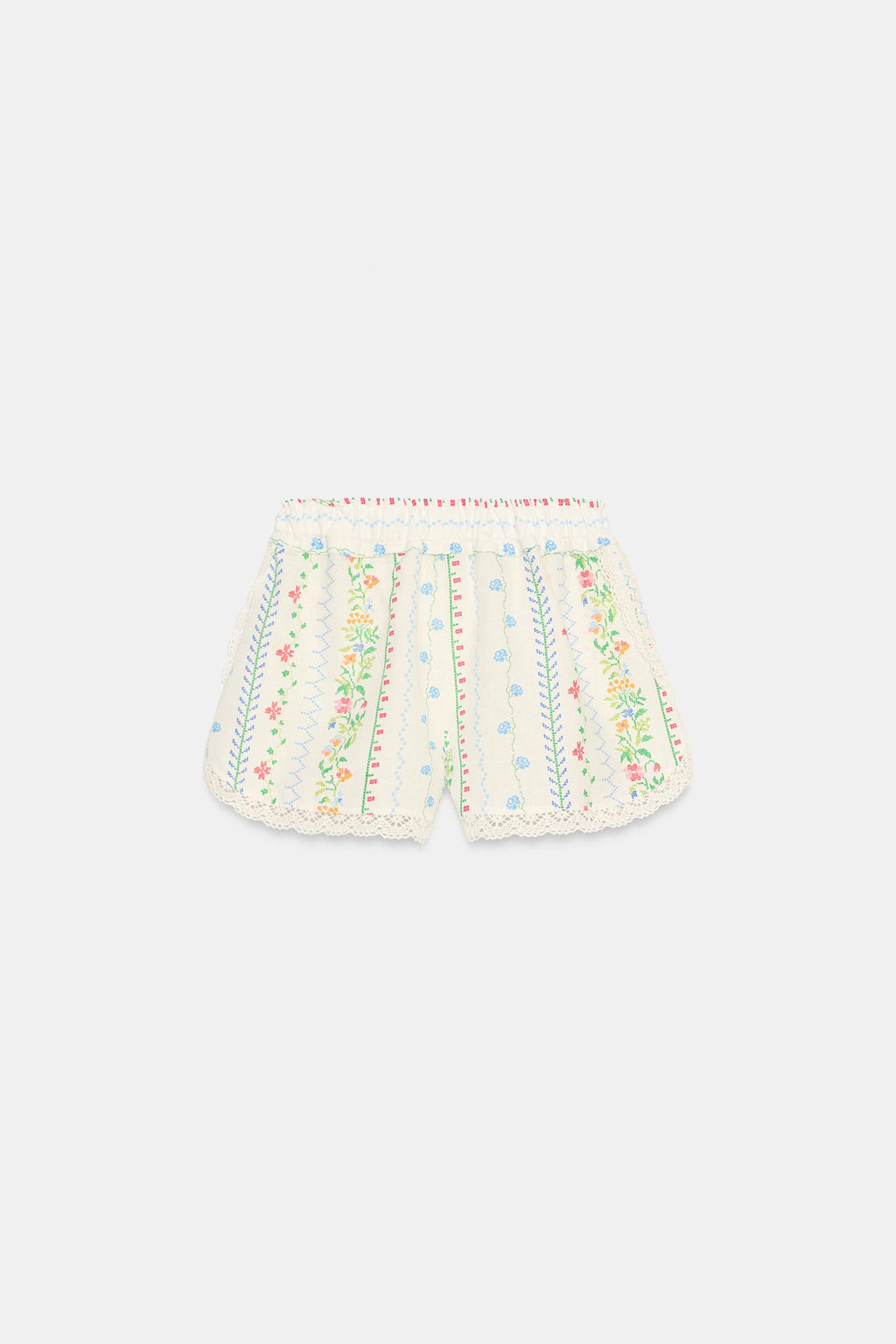 SHORTS ESTAMPADO PUNTILLA / Multicolor - Zara фото 8