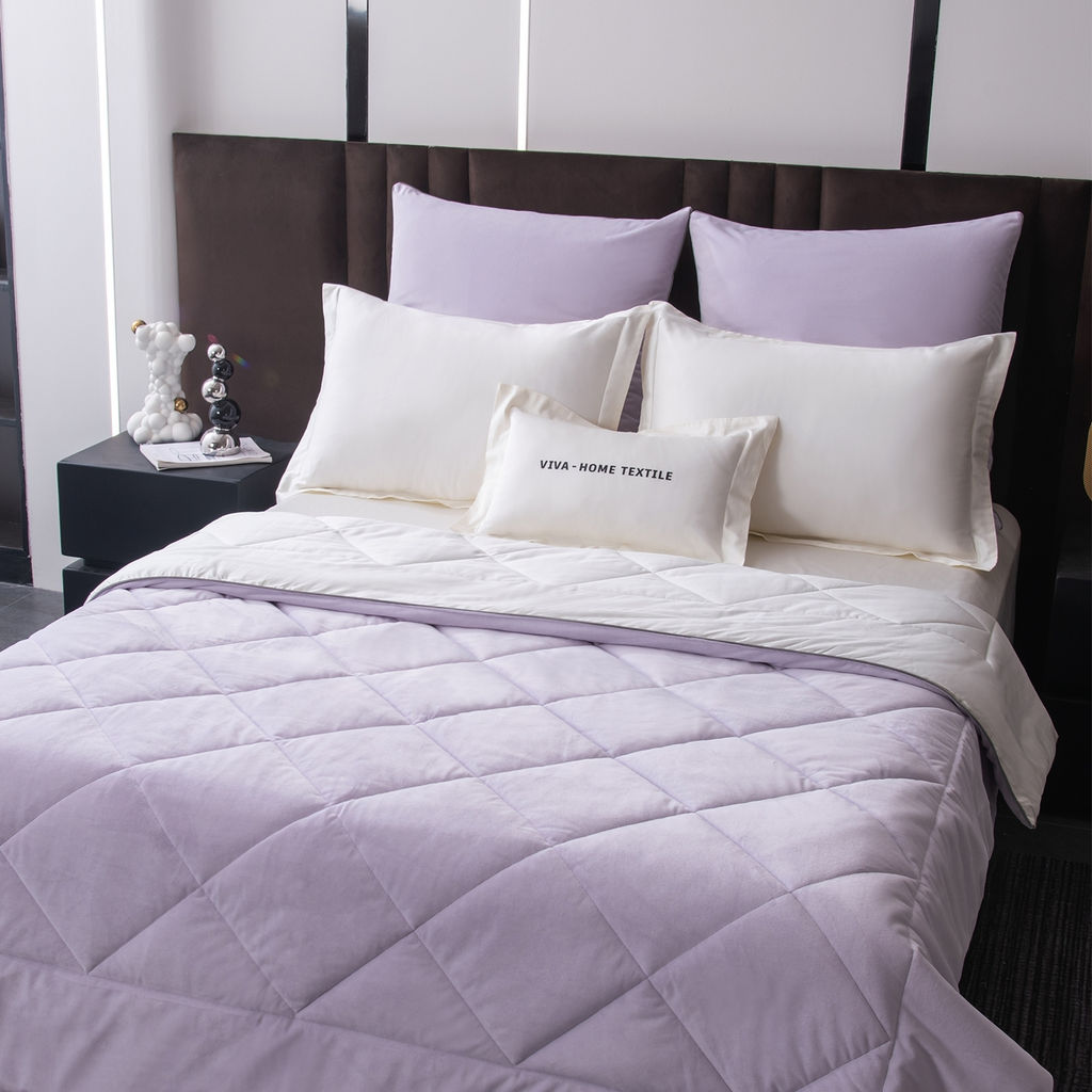 Комплект постельного белья на резинке Сатин Velvet Premium с Одеялом VPR011 180*200*25;160*200*25;140*200*25 Евро 4 Наволочки