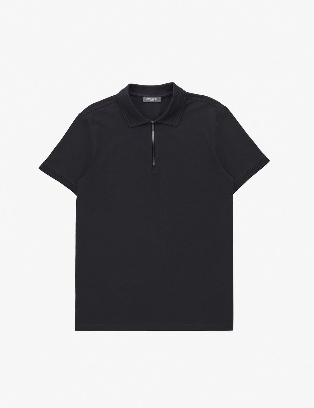 Siyah Slim Fit %100 Pamuk K_vr_lmaz Polo Yaka Basic Ti__rt