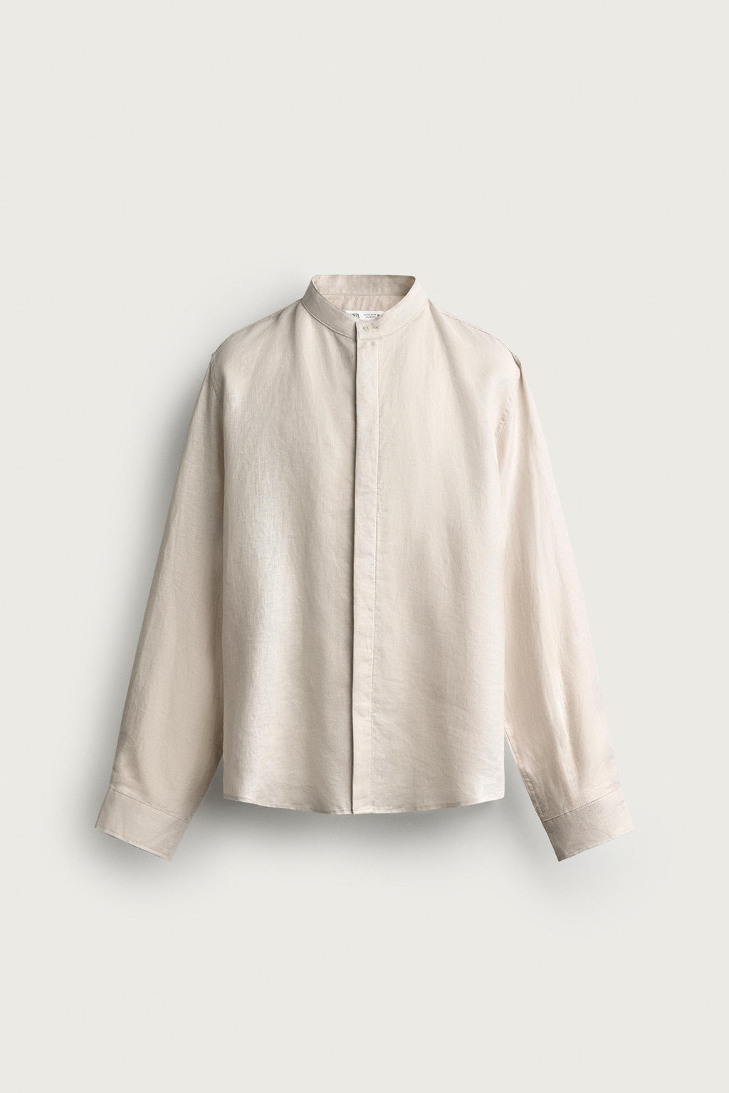 CAMISA RELAXED FIT 100% LINO / Beige claro - Zara фото 7