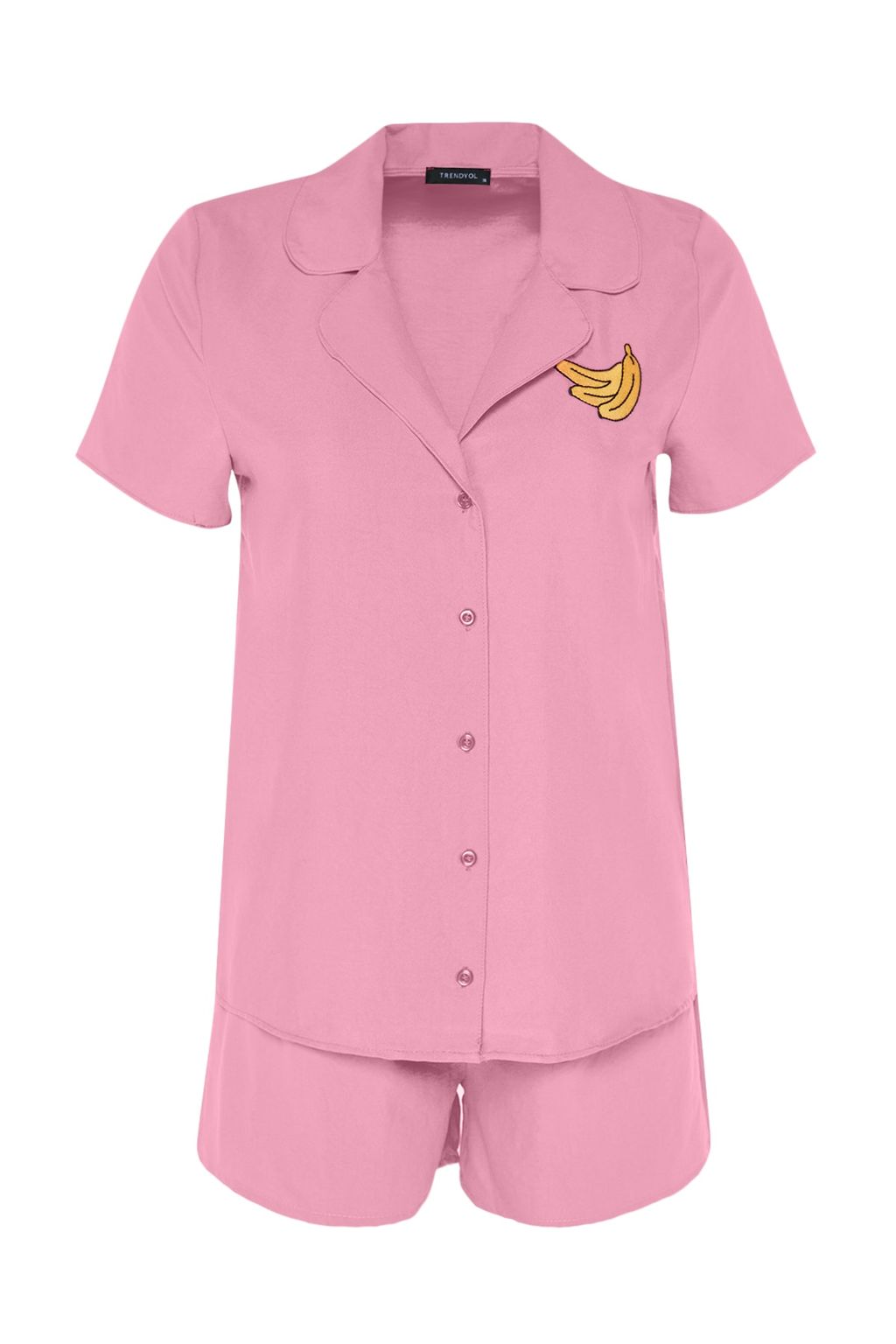 Trendyolmilla Ind?go Nak?sl? Sortlu Dokuma Pijama Tak?m? THMSS23PT00079  фото 8