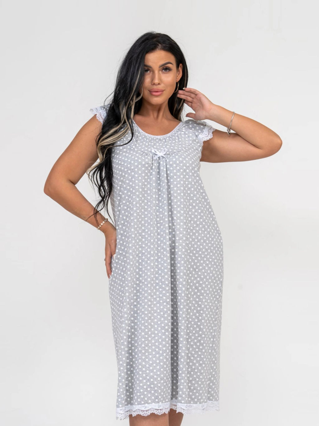 Ночная сорочка женская, цвет серый