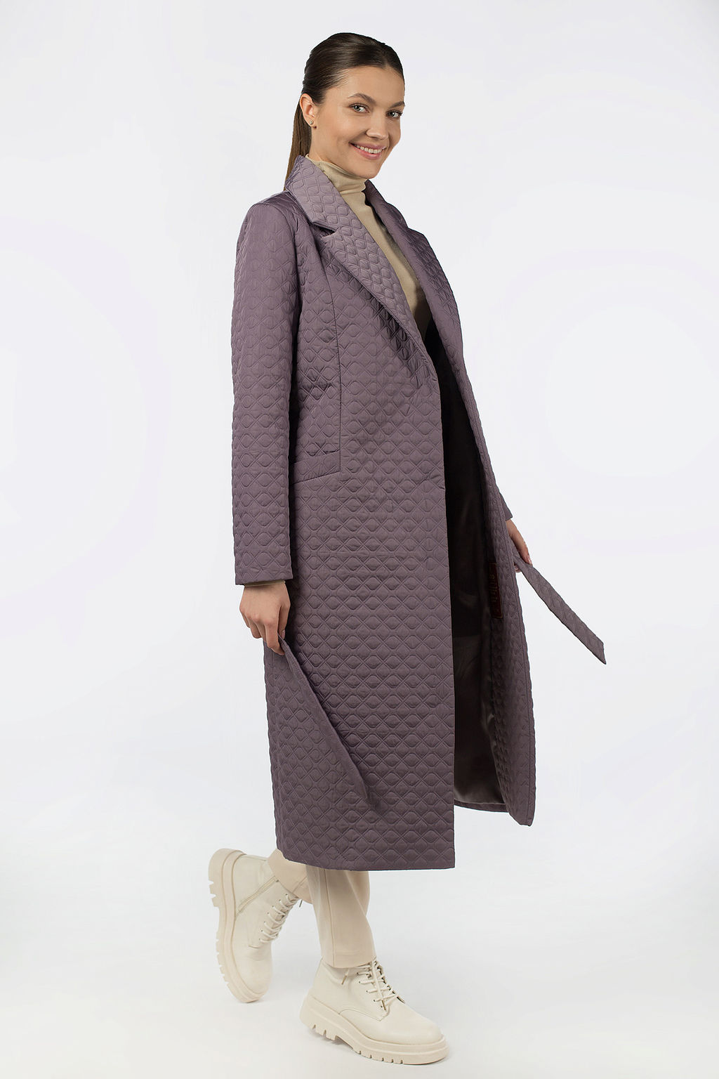 Пальто женское демисезонное (пояс) - El podio фото 2