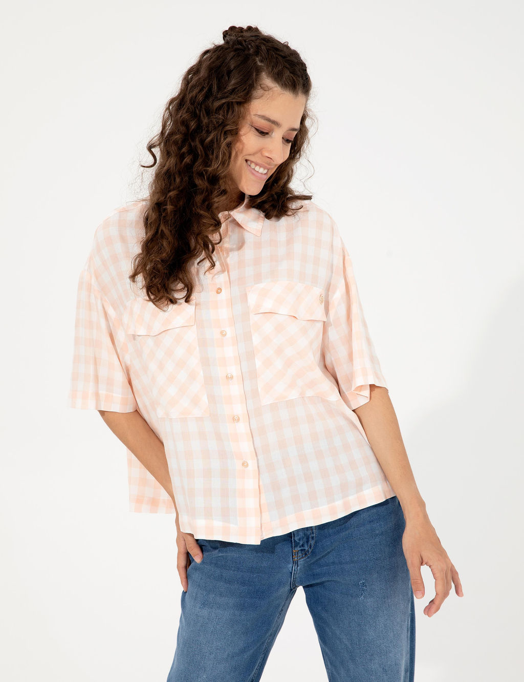 Pembe Kareli Crop K_sa Kollu G_mlek