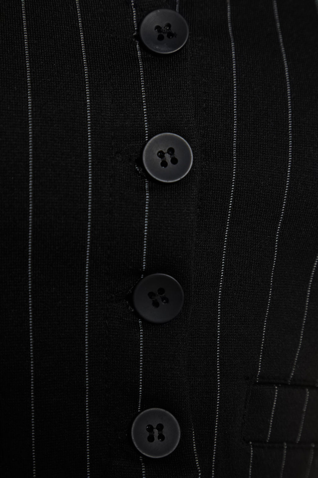 Siyah Regular Dugme Detayl? Cizgili Crop Yelek TWOSS23YE00037