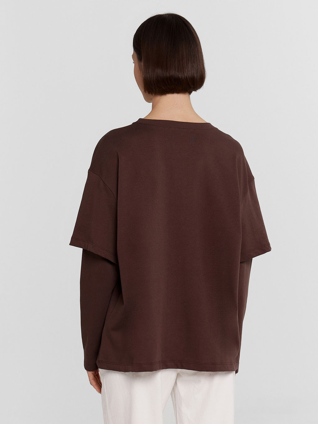 Джемпер женский коричневый с принтом шоколадное мартини +печать 122988