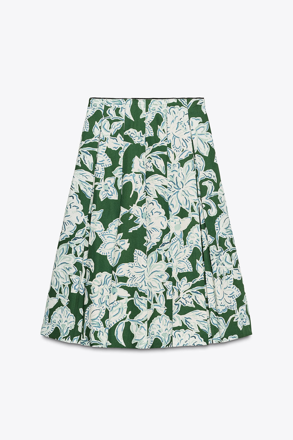 ZW COLLECTION PLEATED FLORAL SKIRT - Zara фото 15