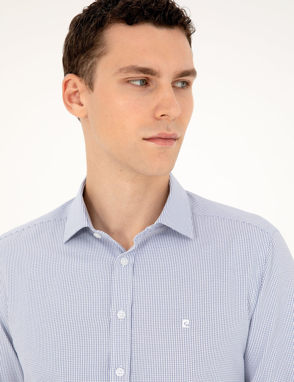 Рубашка Pierre Cardin Slim Fit светло-голубая