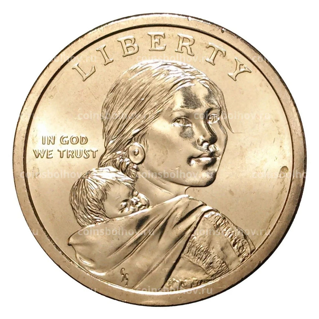 1 доллар 2012 года Сакагавея Индеец с лошадью P