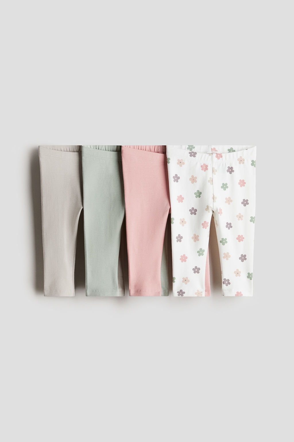 Pack de 4 leggings en punto de algod?n