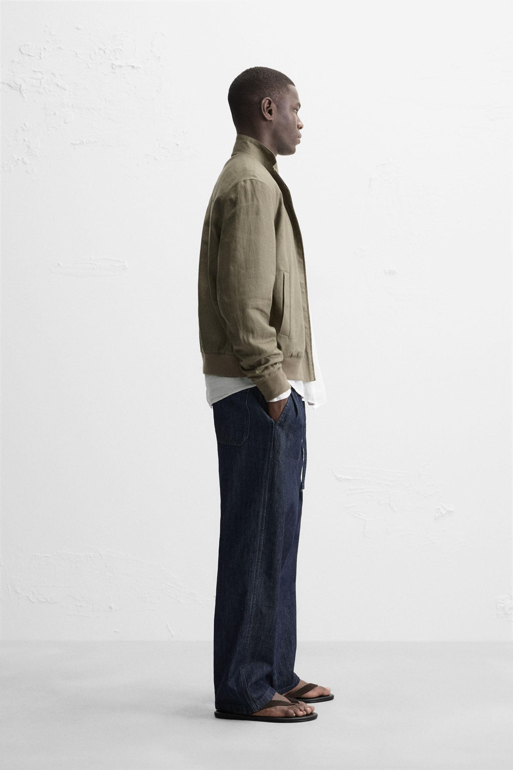 100% LINEN BOMBER JACKET - Zara фото 4